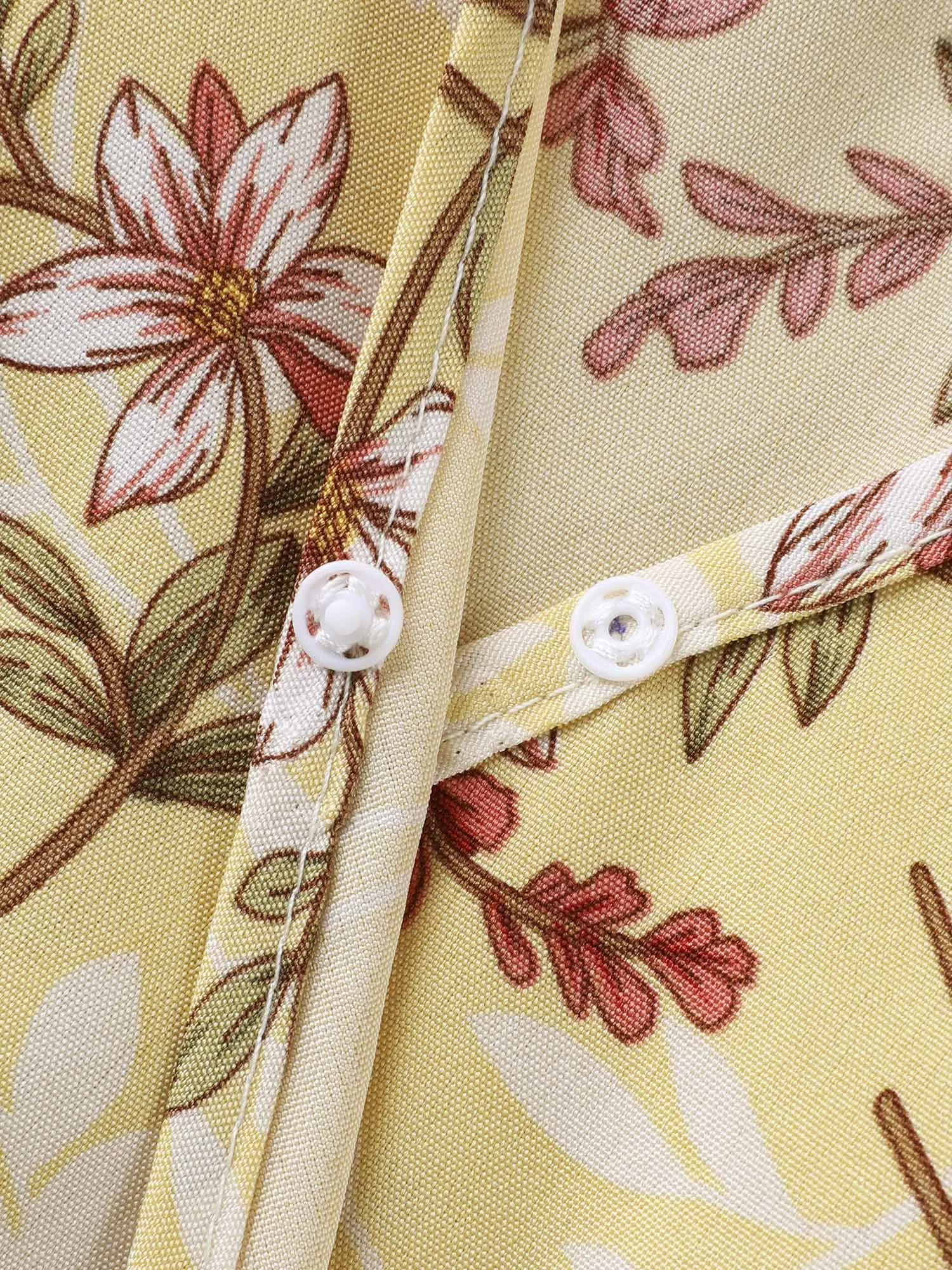 Large Flower Print Pockets Surplice Midi Dress sold by Bloomchic product image thumbnail 5