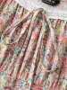 Lace Neck Pleated Waist Pockets Midi Dress sold by Bloomchic