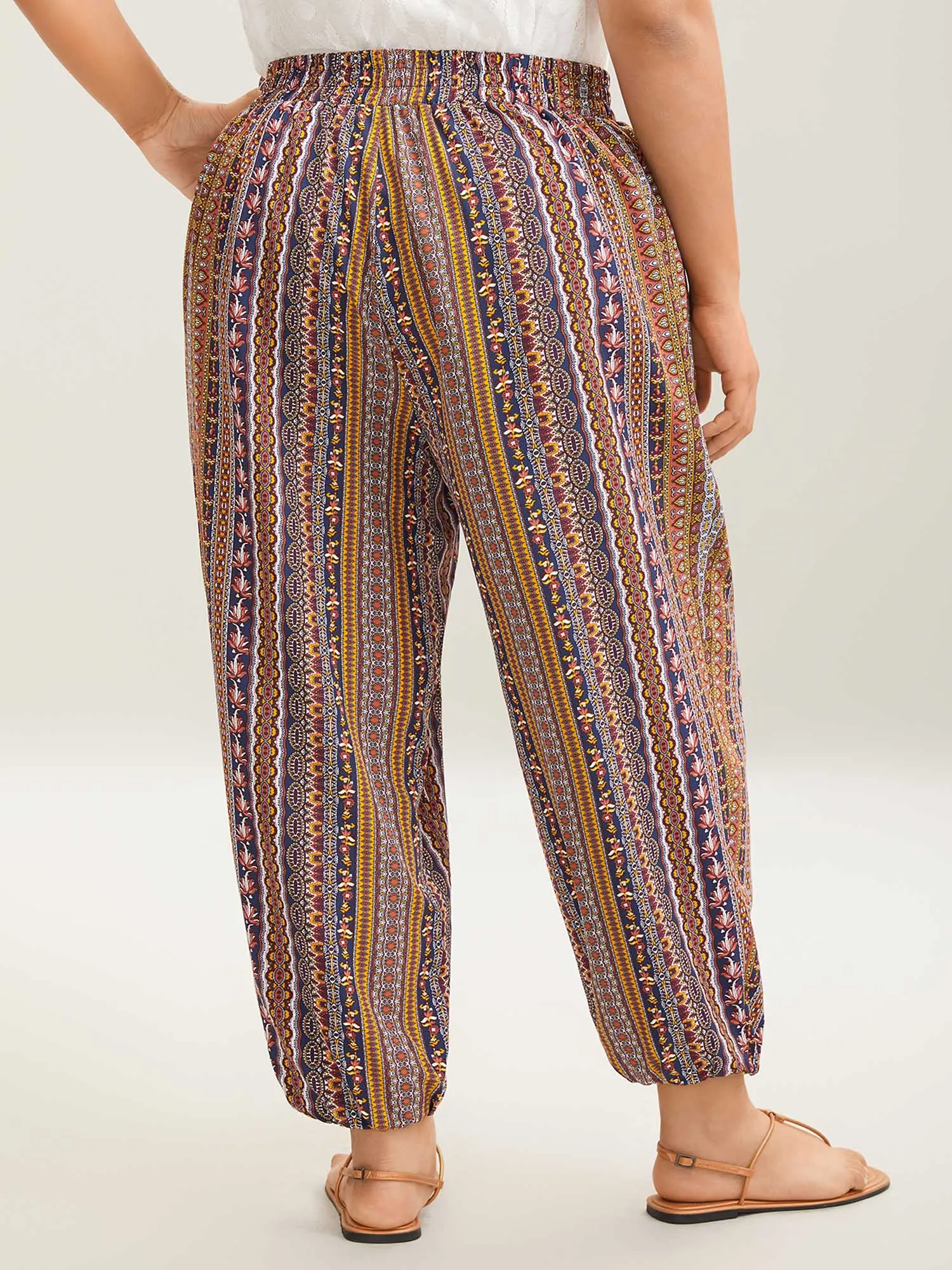 Boho Striped Split Jogger Pants sold by Bloomchic product image thumbnail 4