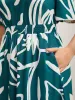Large Flower Print Shirred Waist Midi Dress sold by Bloomchic