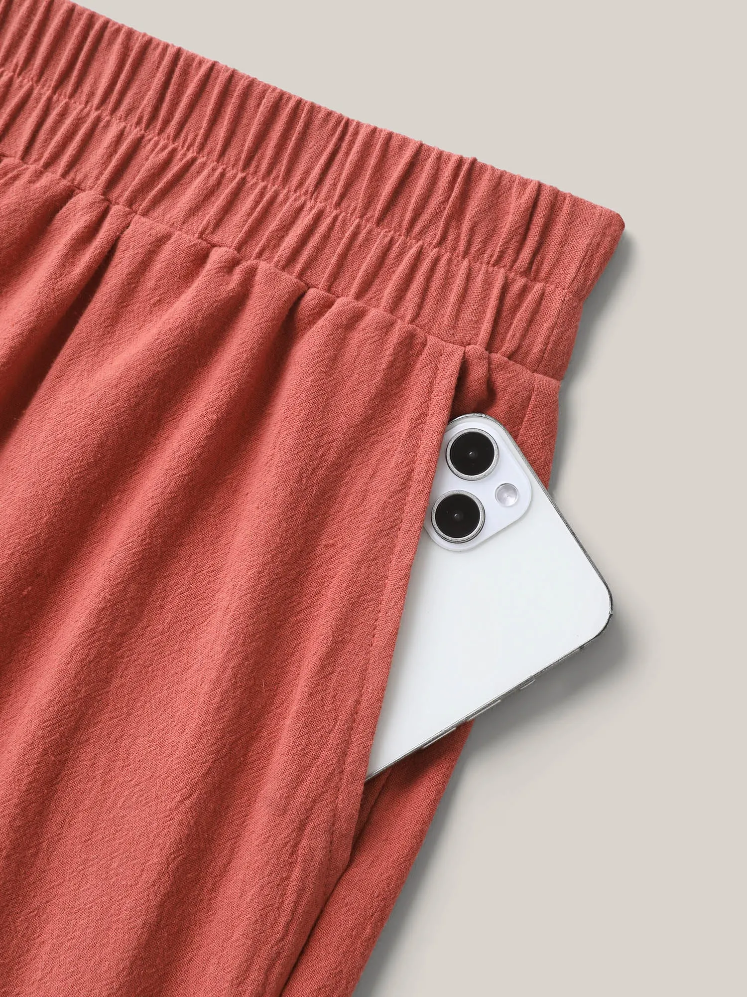 Lace Trim Waist-Tie Shorts sold by Bloomchic product image thumbnail 5