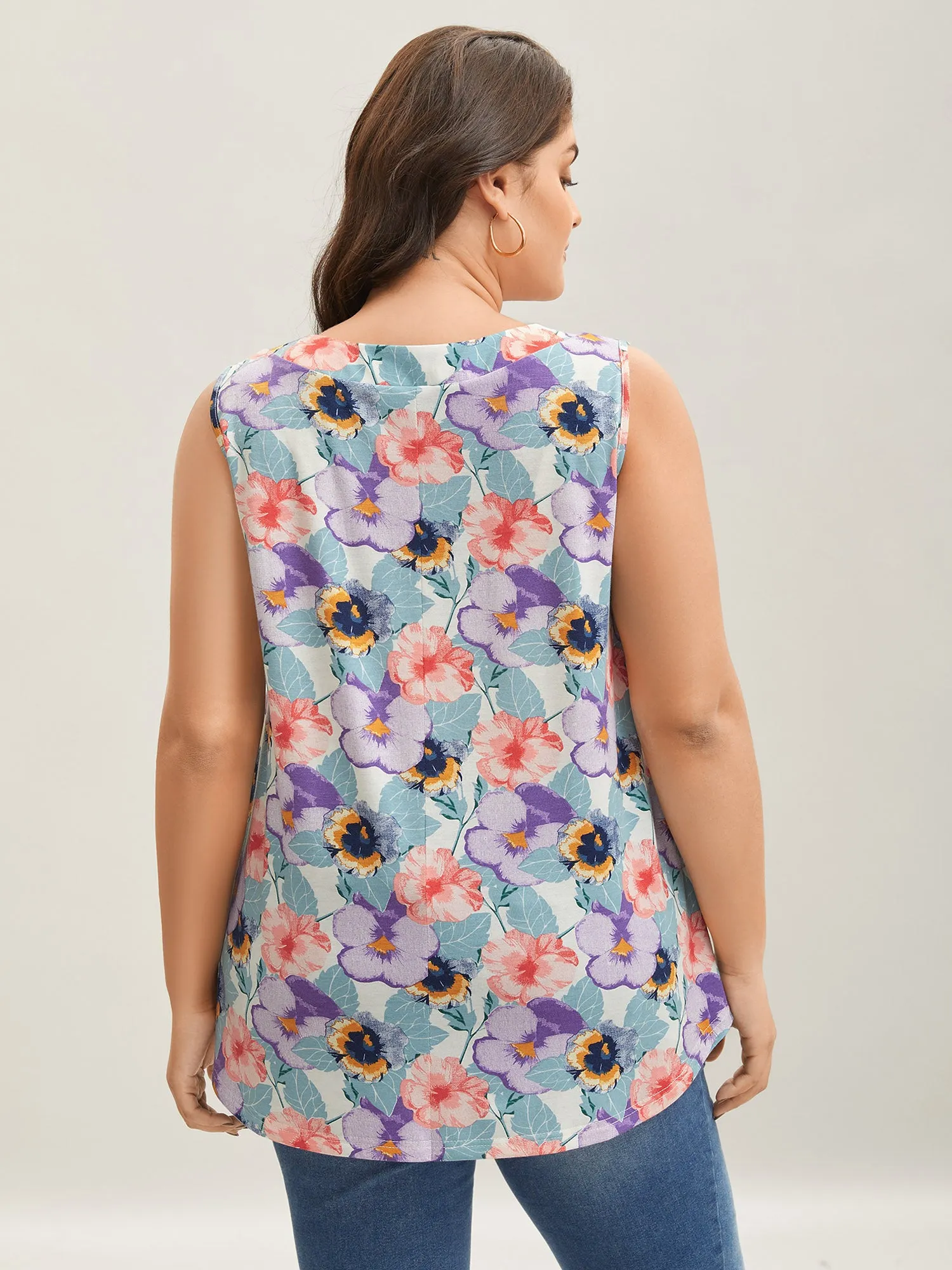Spring Romance Pleated Front Tank Top sold by Bloomchic product image thumbnail 4