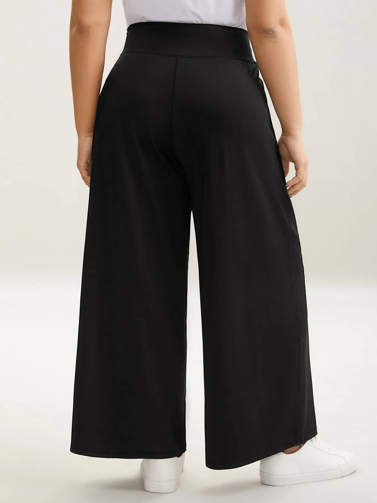 Crossover Waist Very Stretchy Wide-Leg Pants sold by Bloomchic product image thumbnail 4