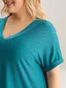Stretchy Textured Relaxed-Fit Plain Top sold by Bloomchic
