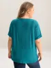 Stretchy Textured Relaxed-Fit Plain Top sold by Bloomchic