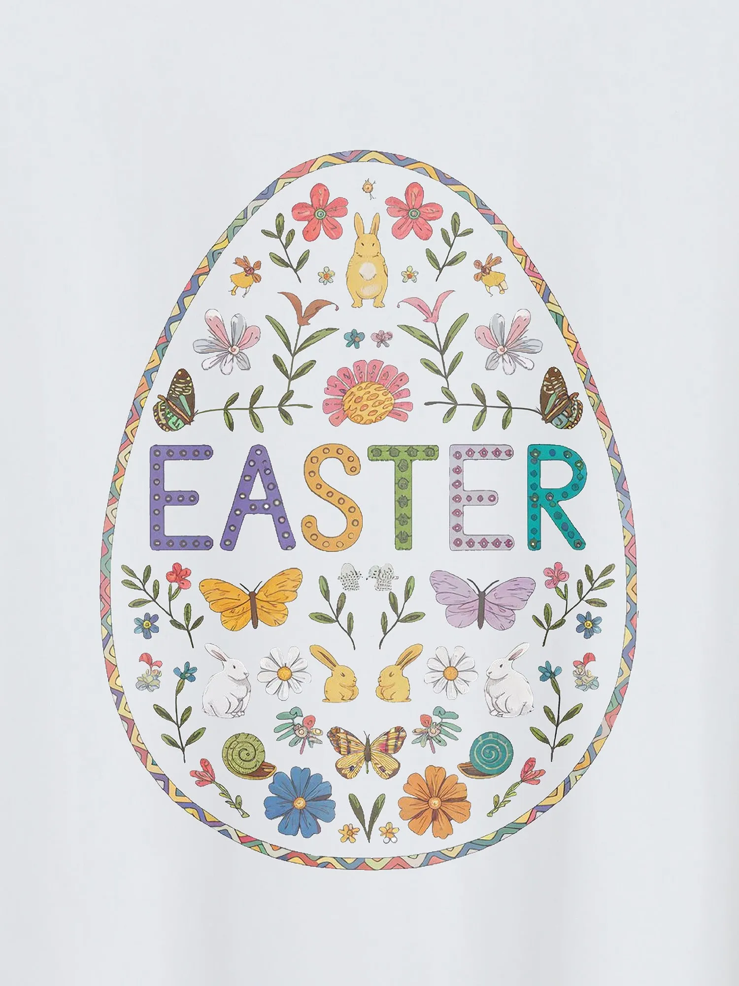 Easter Eggs Pattern Crewneck T-Shirt sold by Bloomchic product image thumbnail 2