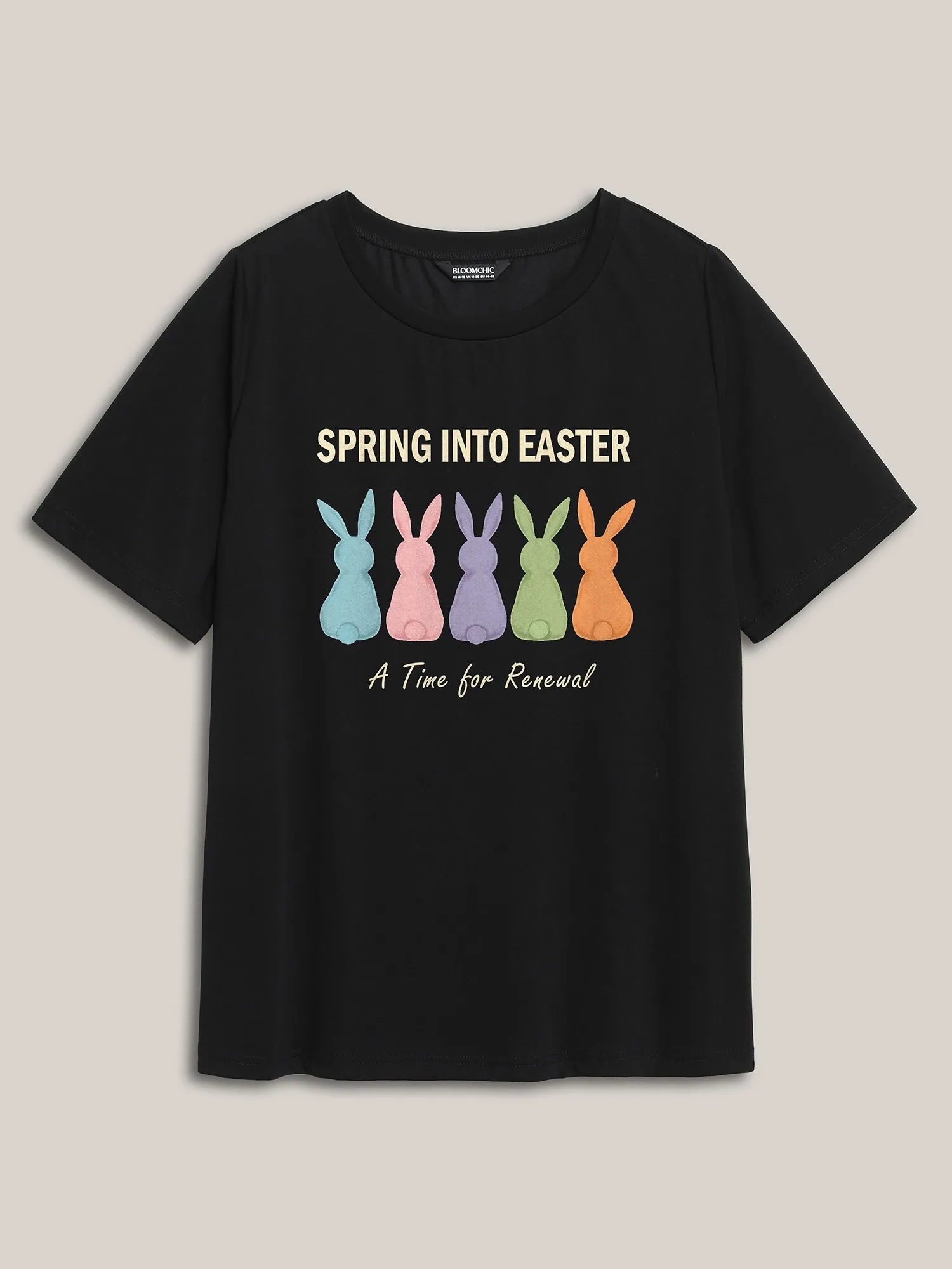 Spring into Easter Pattern Crewneck T-Shirt sold by Bloomchic