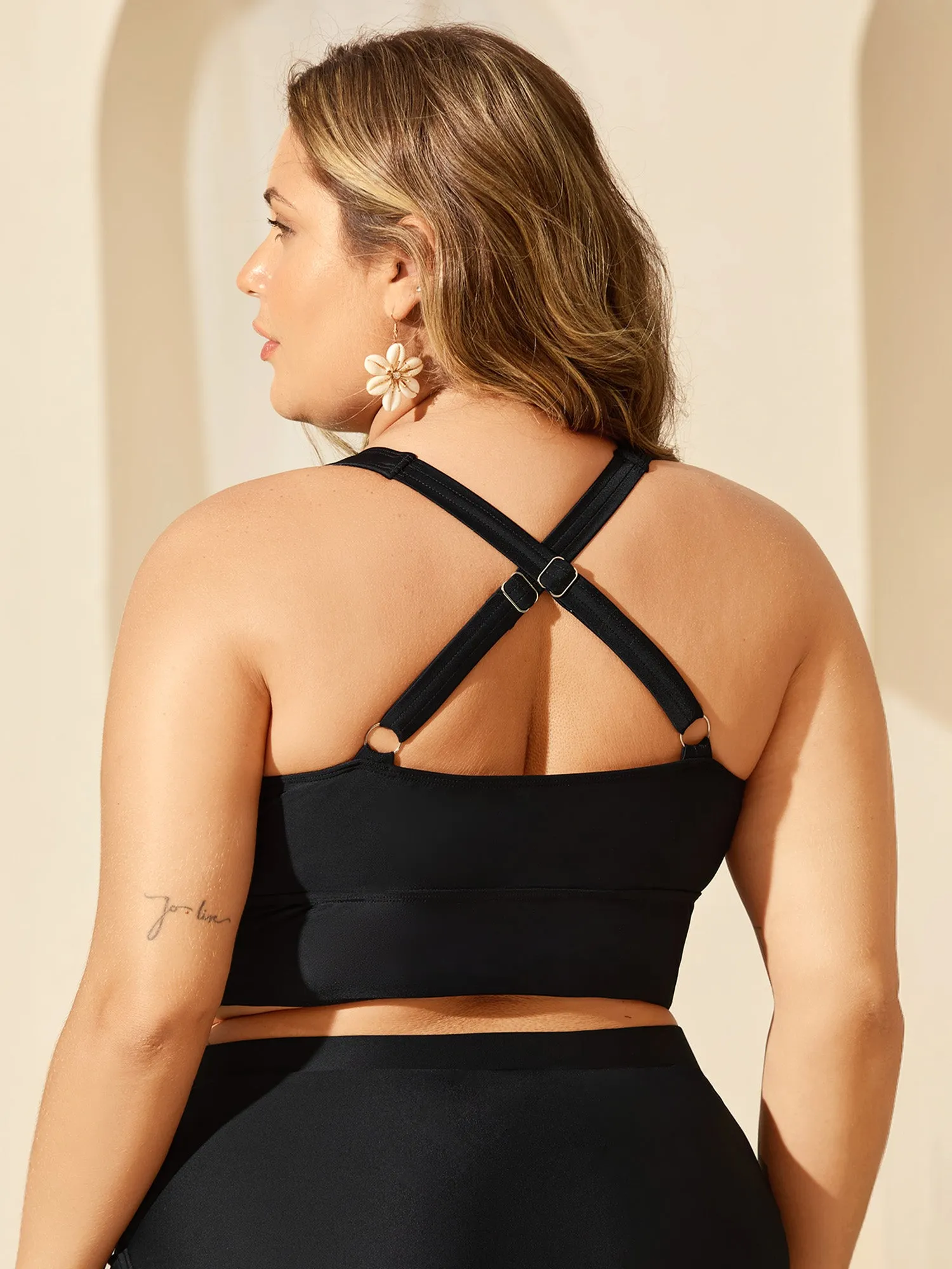 Knotted Keyhole Crossstraps Swim Top sold by Bloomchic product image thumbnail 4