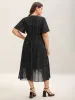 Two Piece Polka Dots Sheer Midi Dress sold by Bloomchic