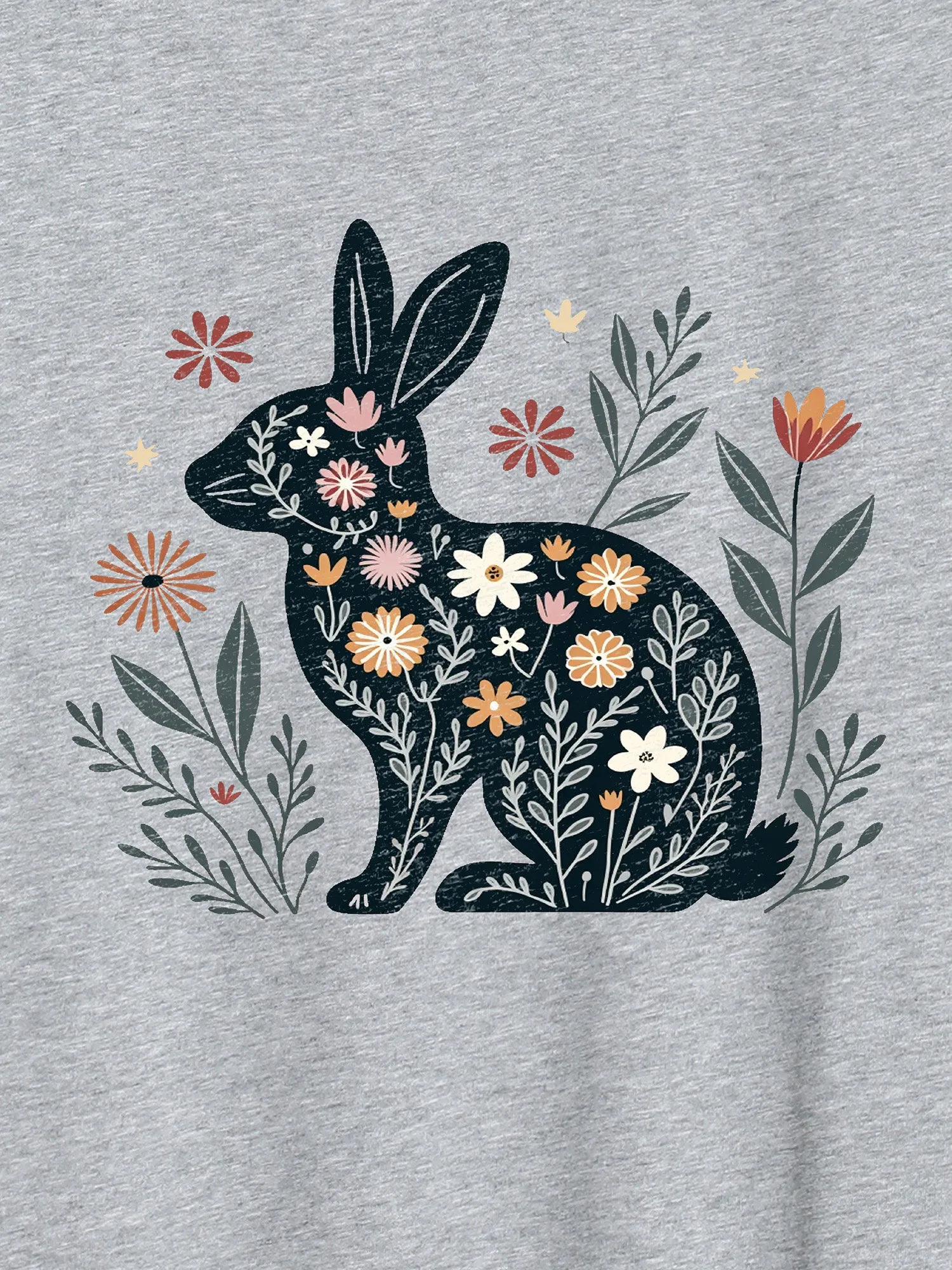 Festive Bunny Crewneck T-Shirt sold by Bloomchic product image thumbnail 2