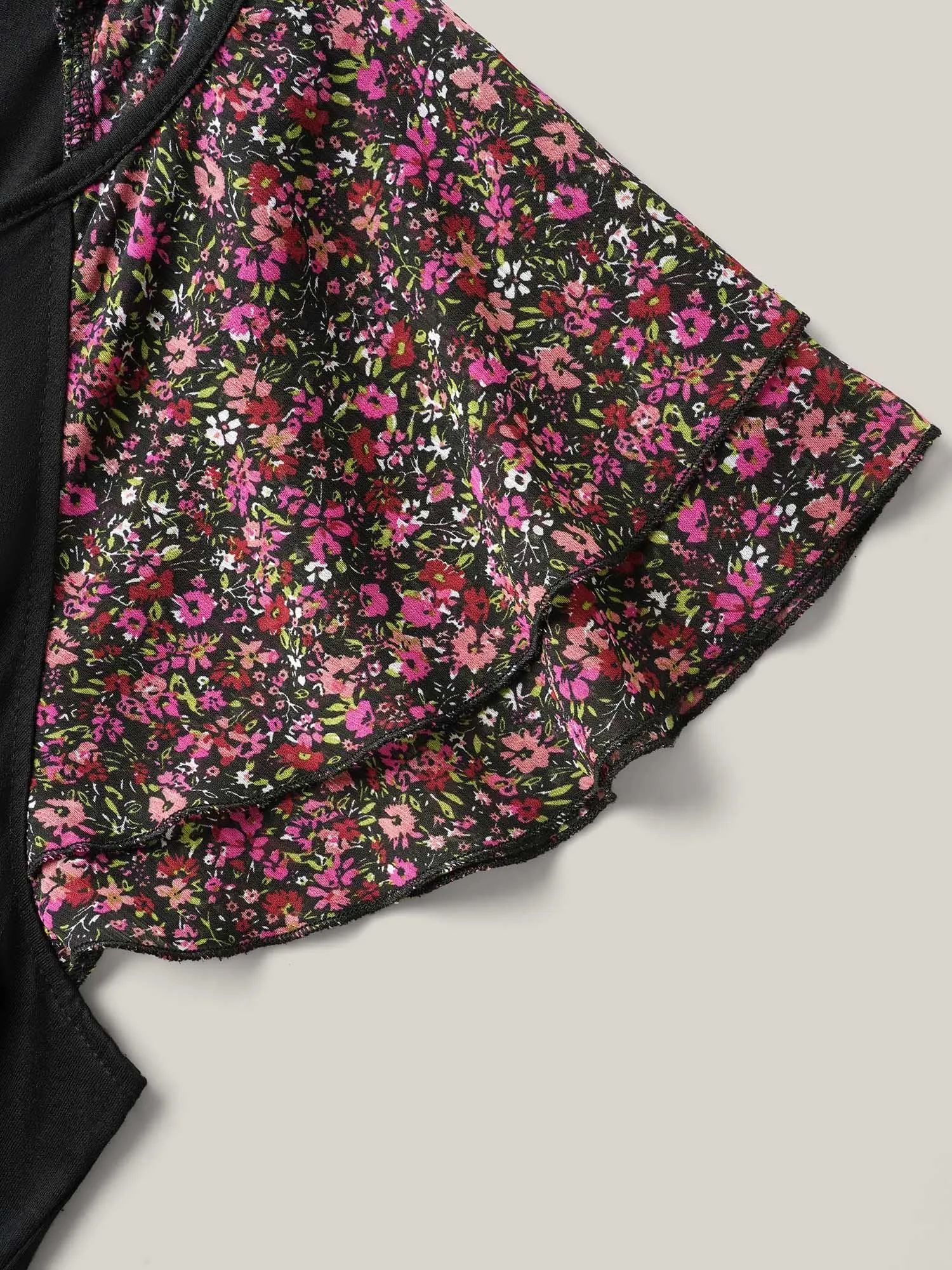 Floral Sleeves Spliced Pockets Midi Dress sold by Bloomchic product image thumbnail 5