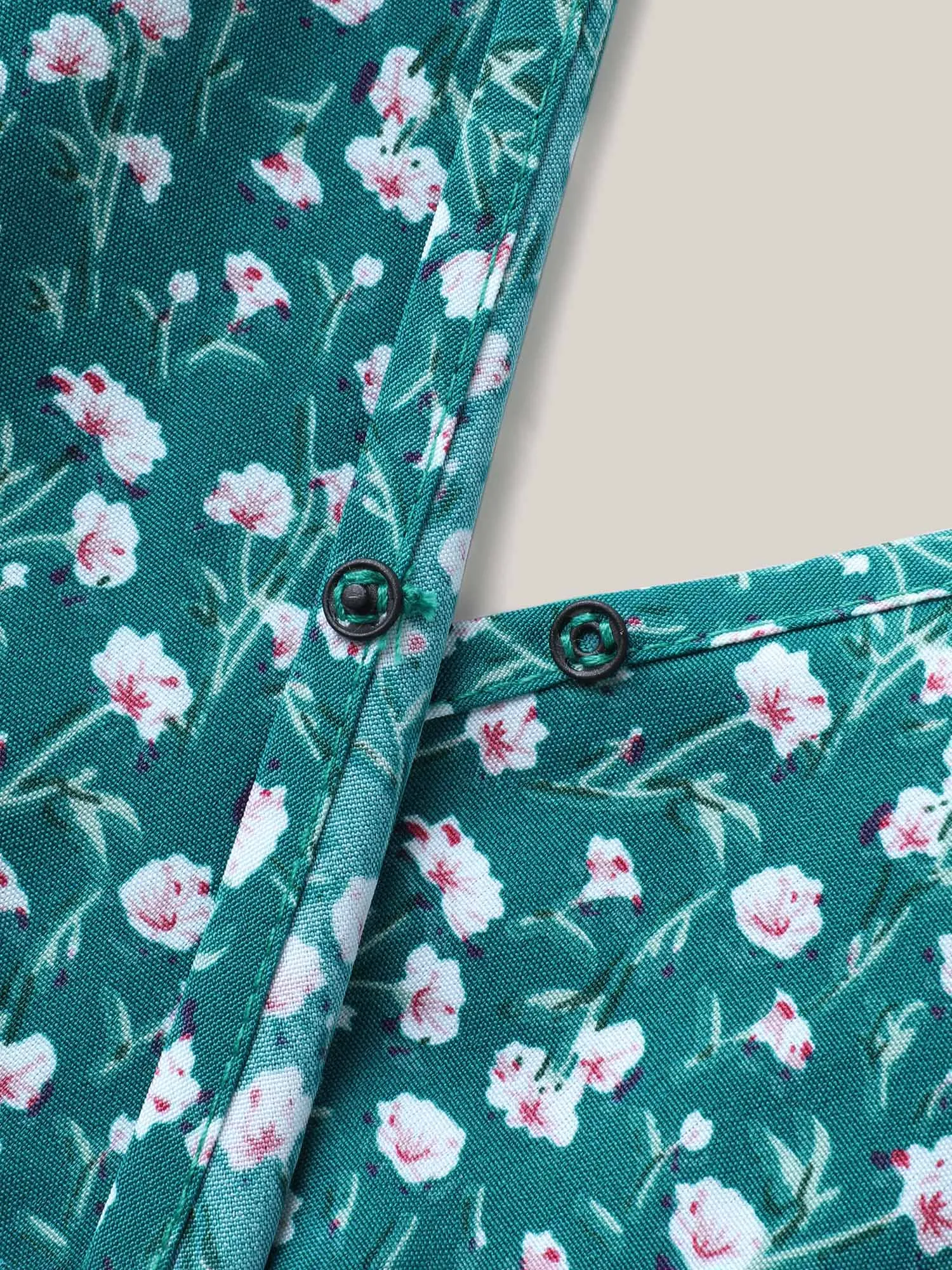 Floral Print Stretchy Waist-Tie Romper sold by Bloomchic product image thumbnail 5