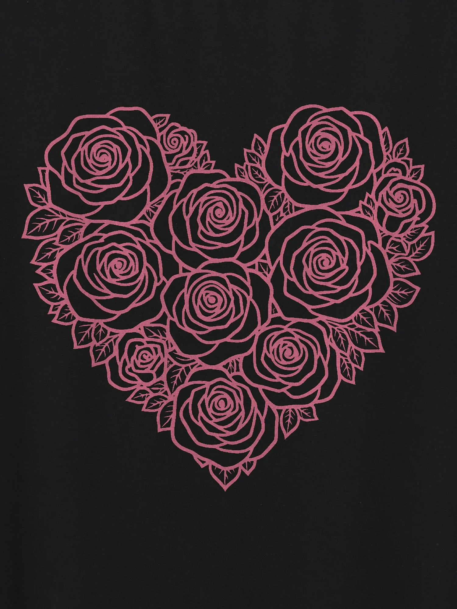 Rosy Heart Pattern Crewneck T-Shirt sold by Bloomchic product image thumbnail 2
