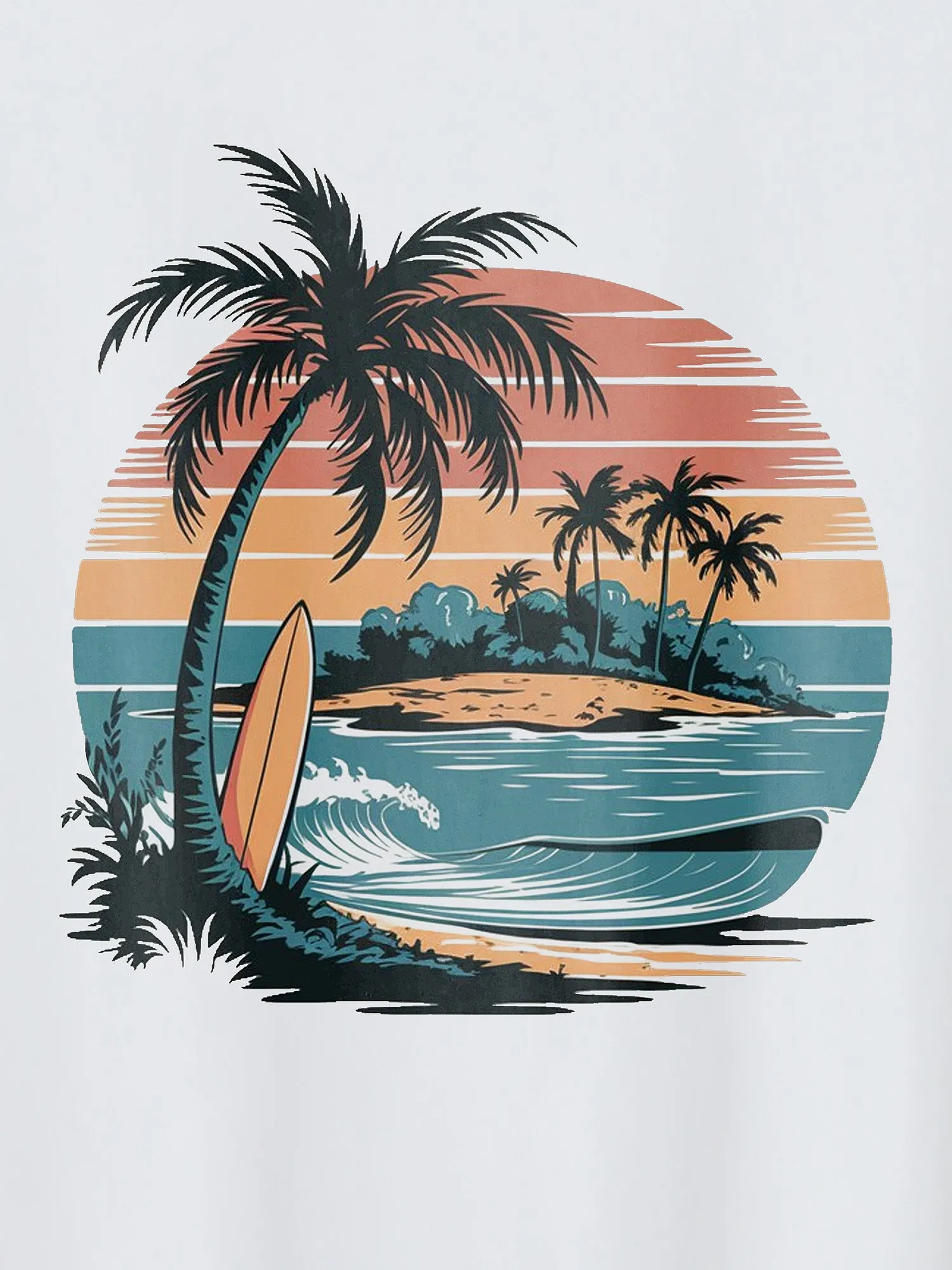Tropical Vibes Pattern Crewneck T-Shirt sold by Bloomchic product image thumbnail 2