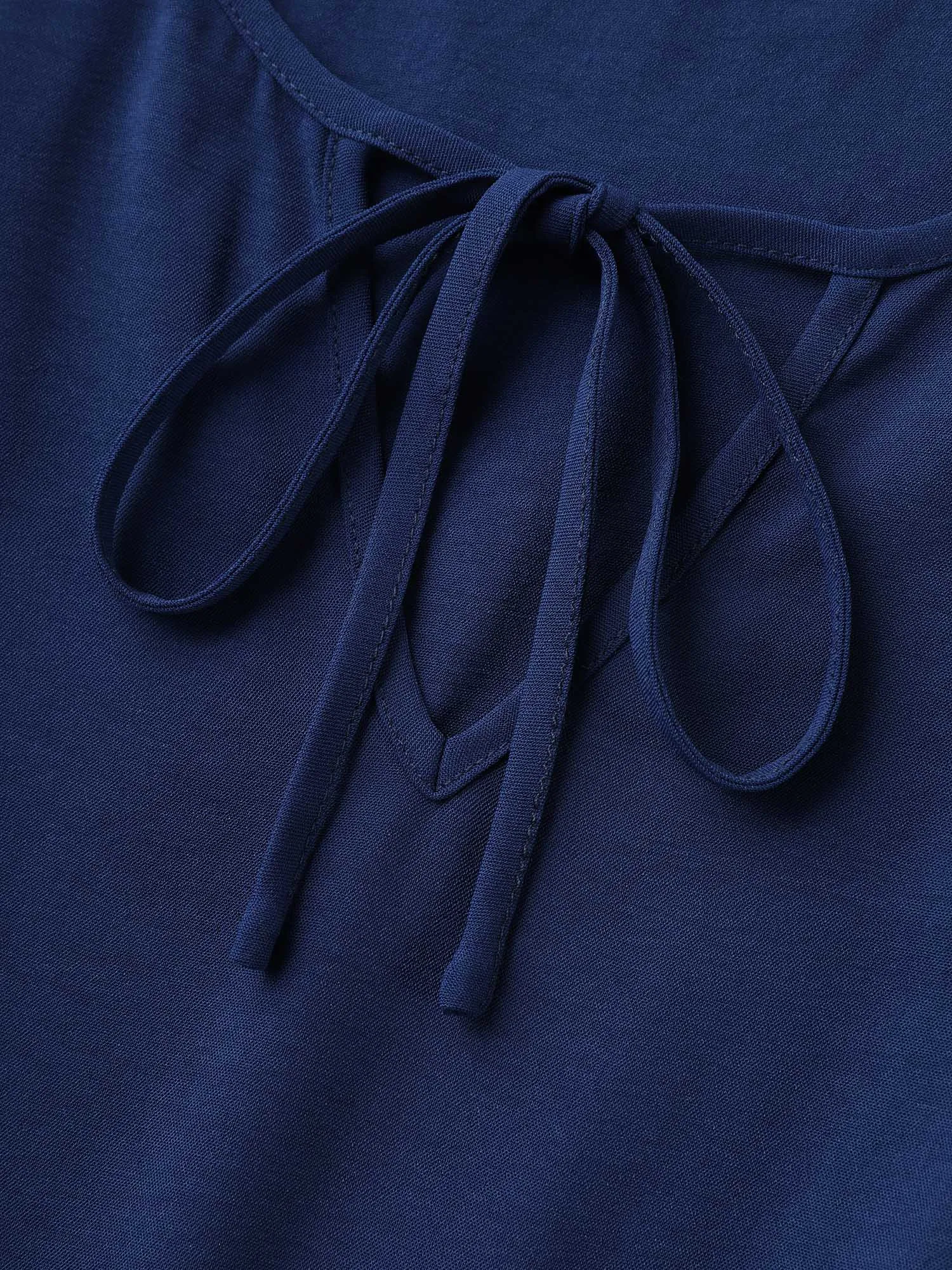 Floral Embroidered Neck Tie Midi Dress sold by Bloomchic product image thumbnail 5