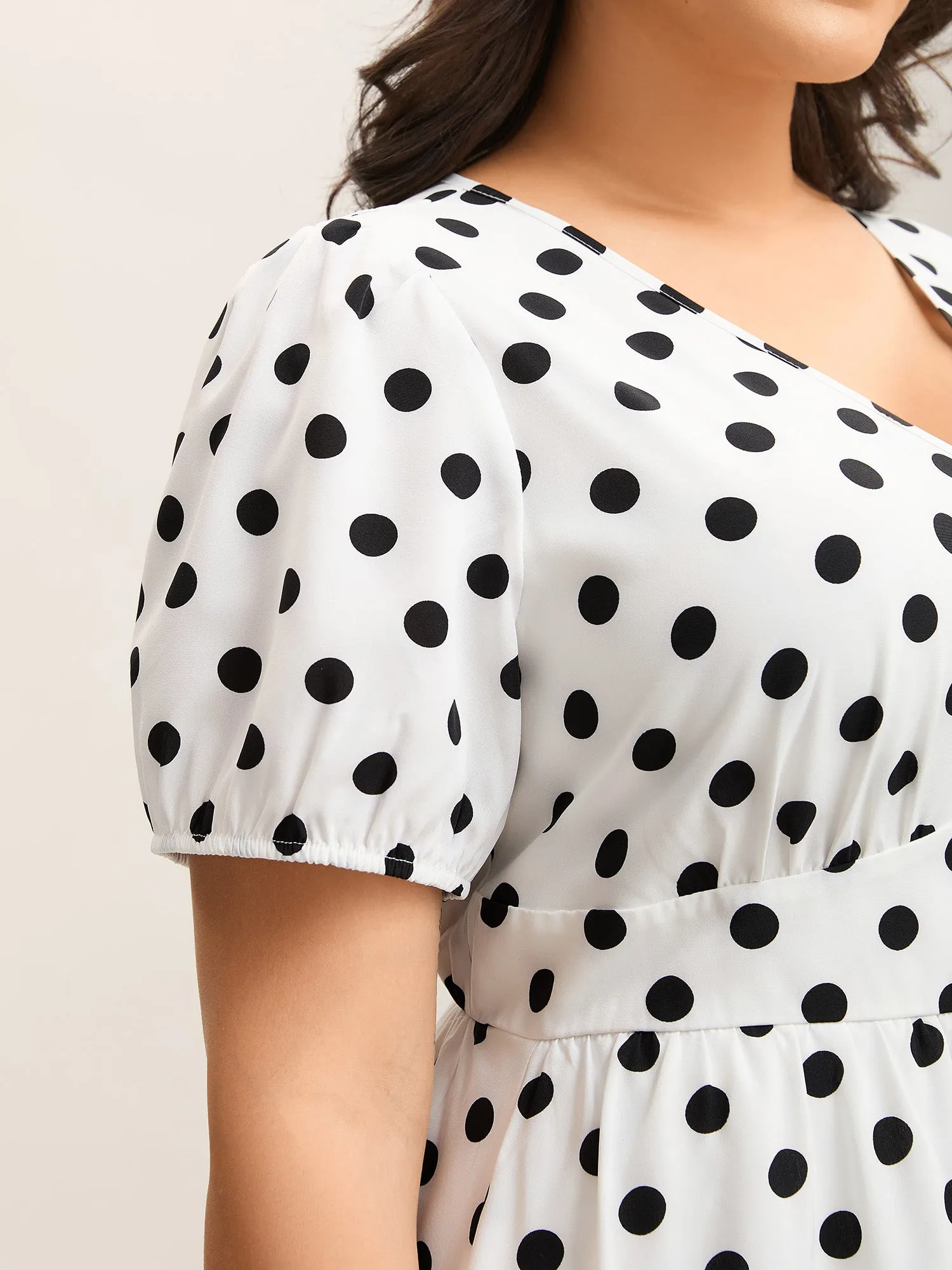Polka Dot Print Pockets Midi Dress sold by Bloomchic product image thumbnail 2