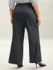 Overlap Waist Buckles Classic Bootcut Pants sold by Bloomchic