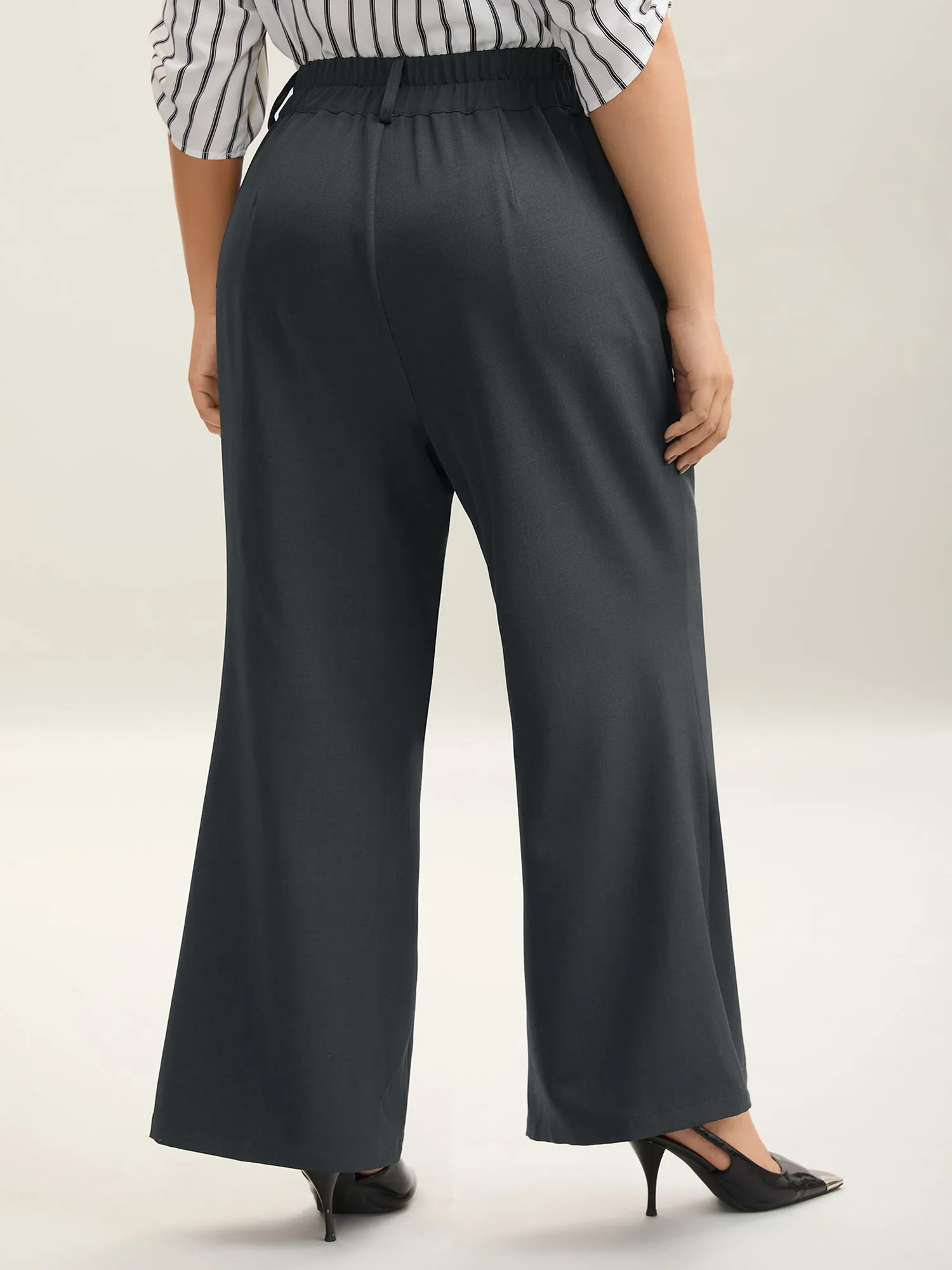 Overlap Waist Buckles Classic Bootcut Pants sold by Bloomchic product image thumbnail 4