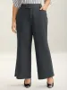 Overlap Waist Buckles Classic Bootcut Pants sold by Bloomchic