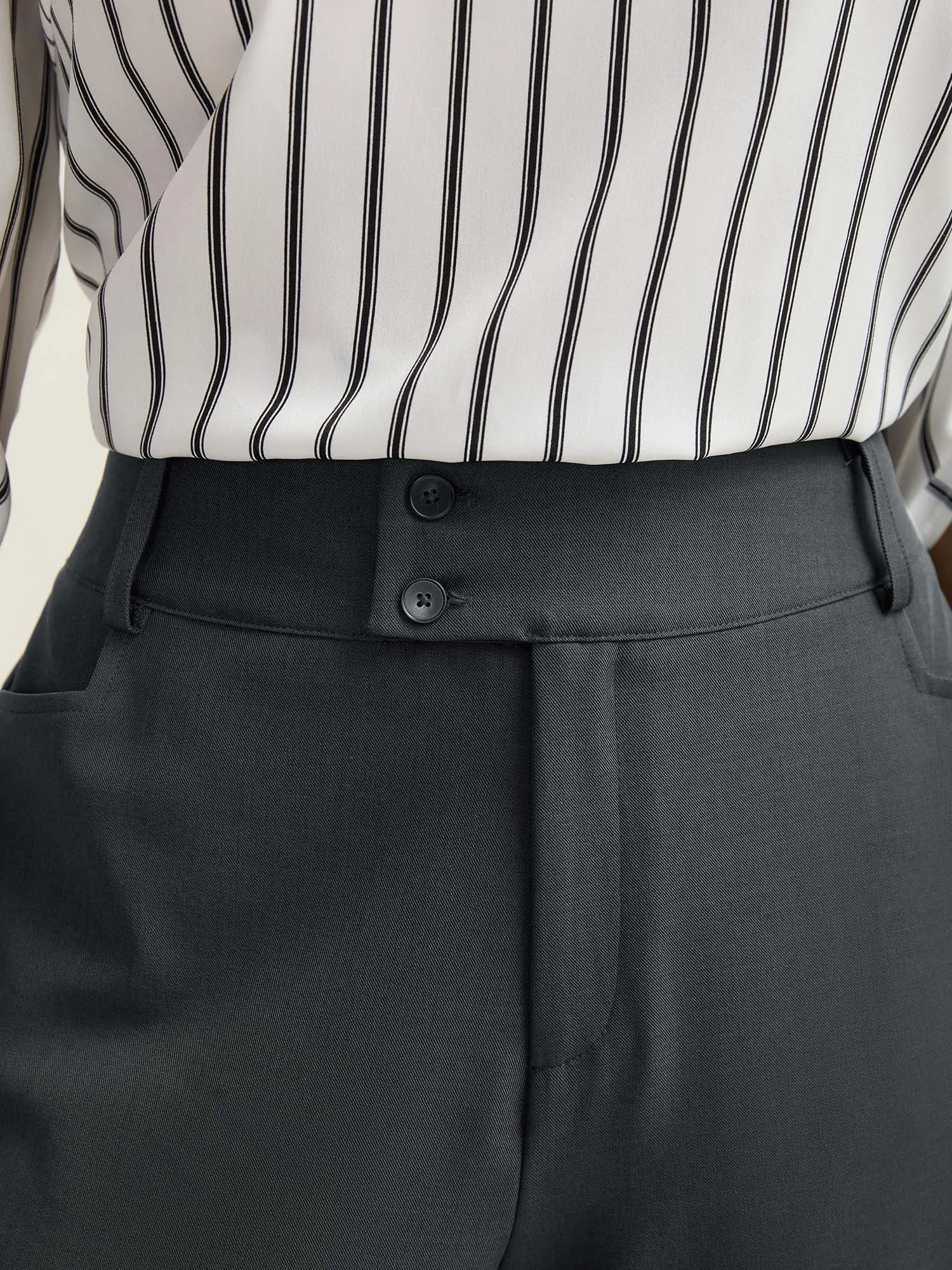 Overlap Waist Buckles Classic Bootcut Pants sold by Bloomchic product image thumbnail 2