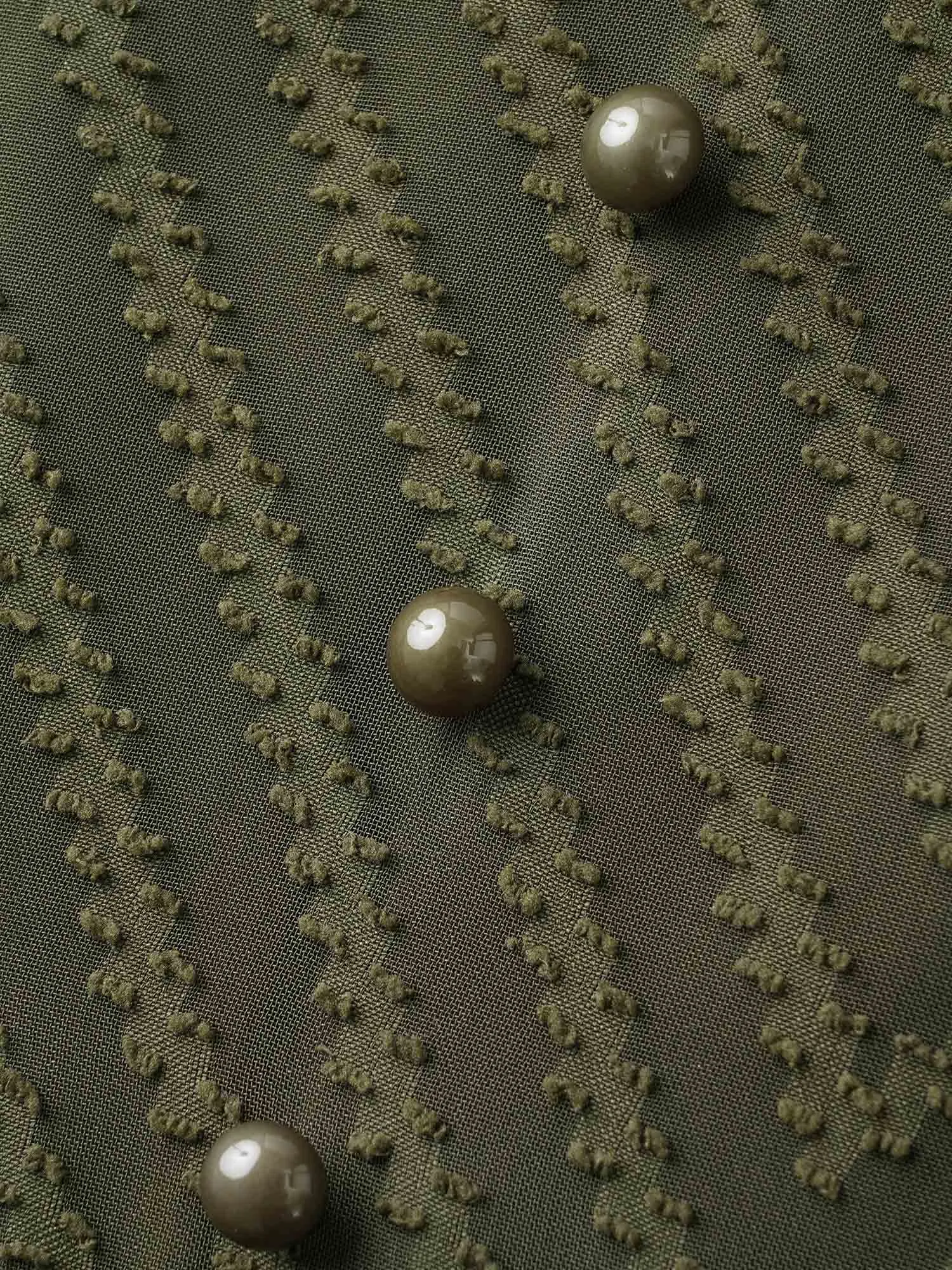 Textured Woven-Like Cinched-Waist Midi Dress sold by Bloomchic product image thumbnail 5