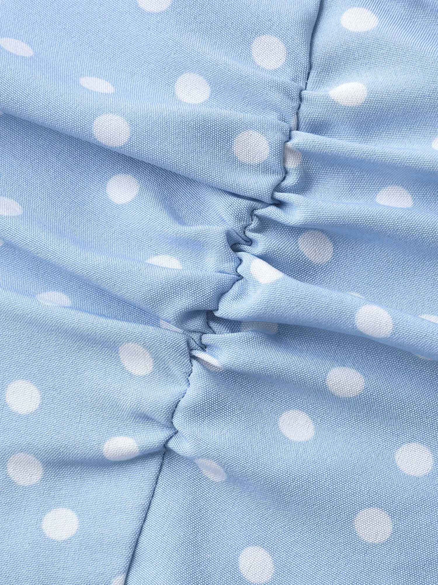 Ruffle Trim Polka Dots Pockets Midi Dress sold by Bloomchic product image thumbnail 5