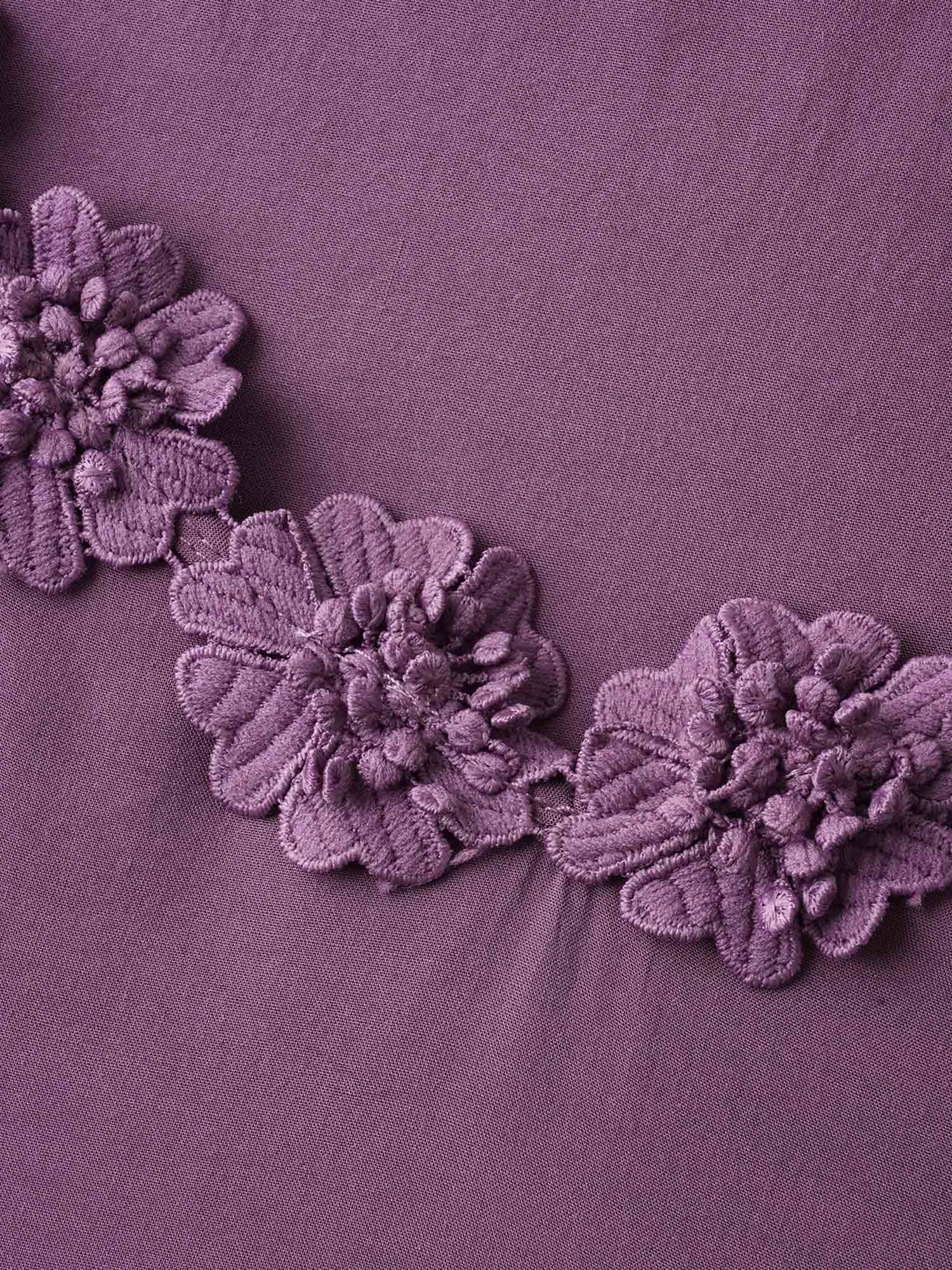 Woven Crochet Floral Neckline Midi Dress sold by Bloomchic product image thumbnail 5