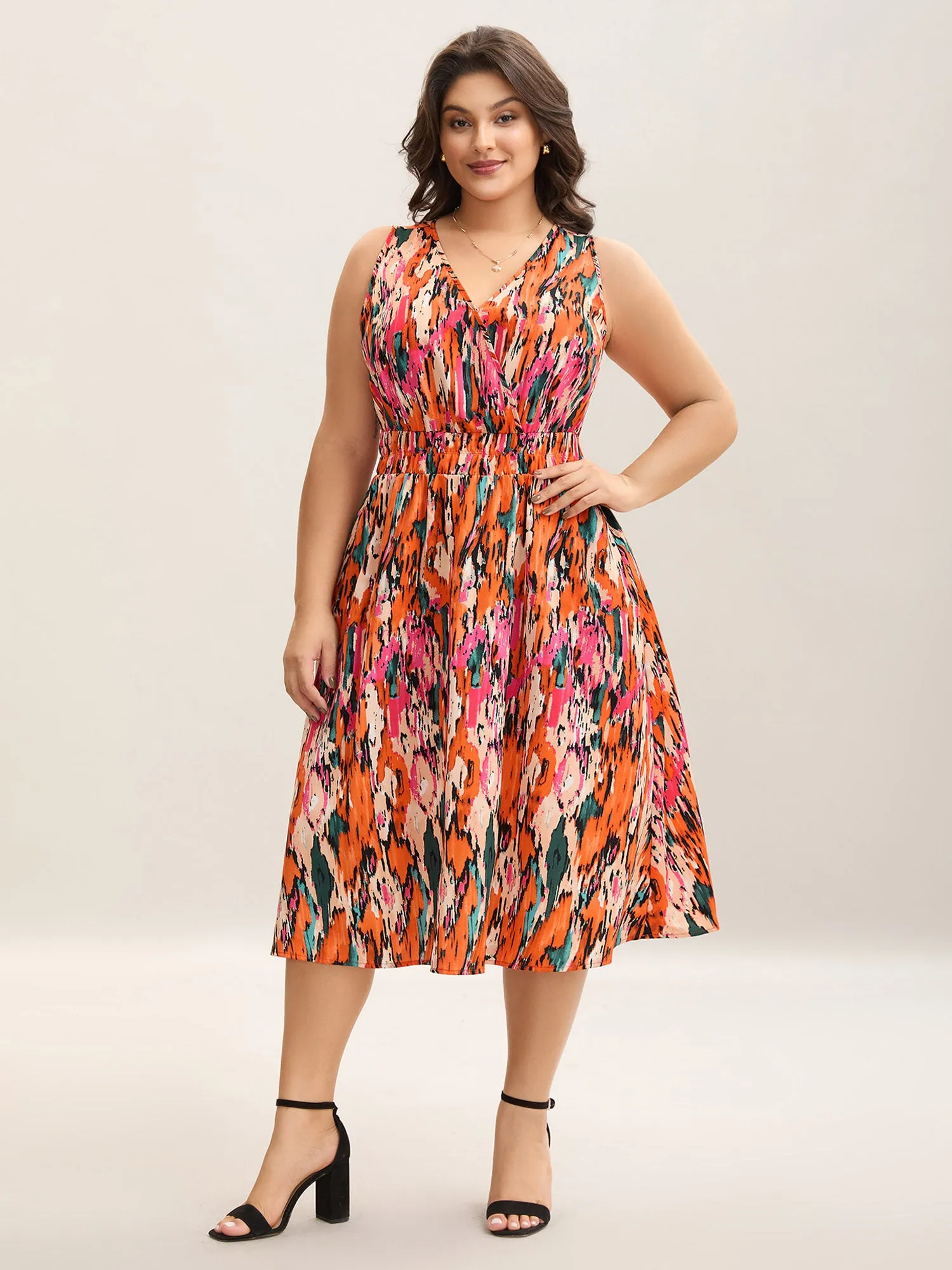 Spring Fling Shirred Waist Pockets Midi Dress sold by Bloomchic