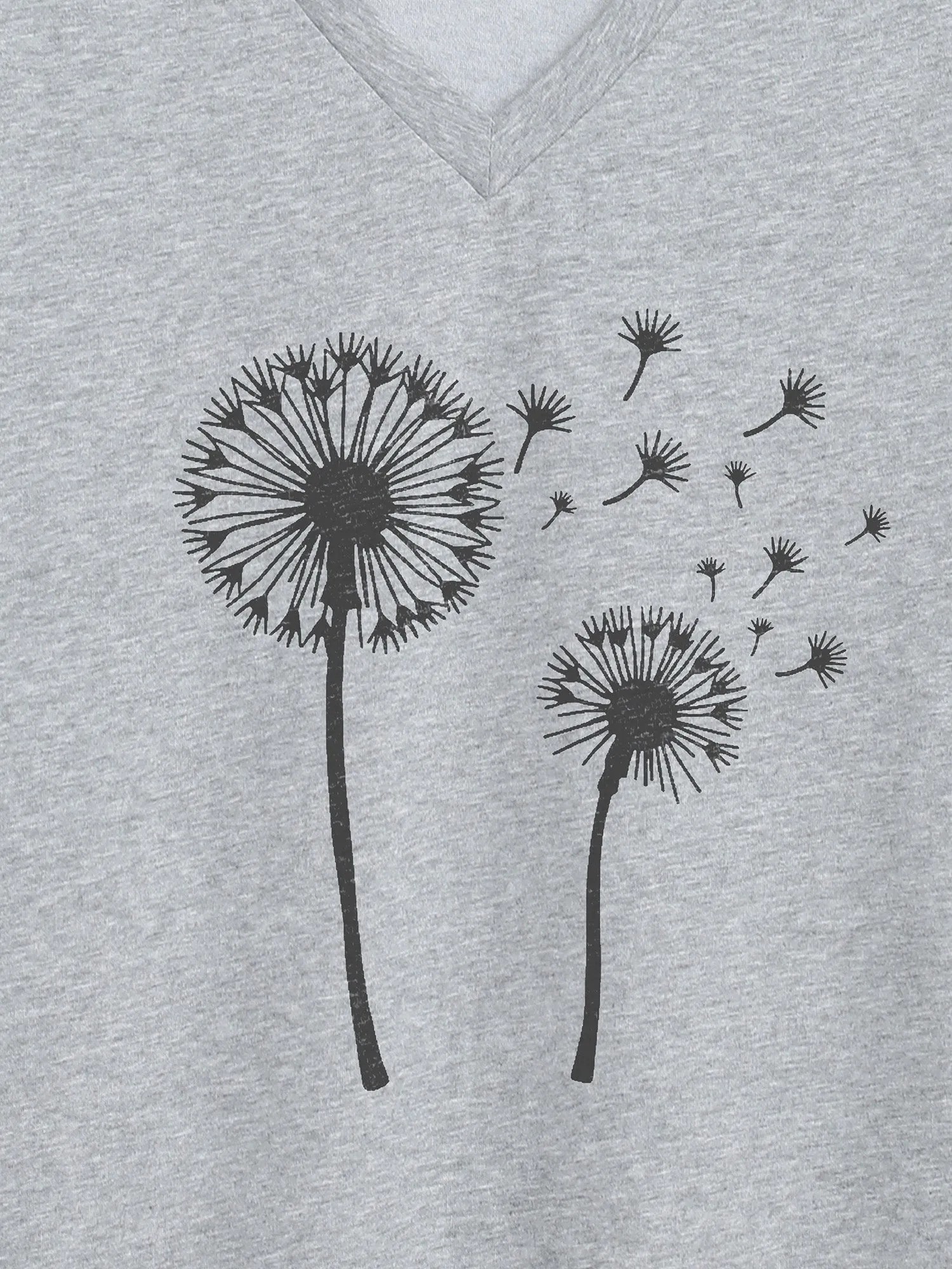 Dandelion Flower Pattern Crewneck T-Shirt sold by Bloomchic product image thumbnail 2