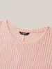 Sheer Stretchy Knit Crewneck Top sold by Bloomchic