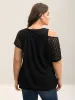 2-in-1 Cut-Out Plain Knit Top sold by Bloomchic