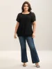 2-in-1 Cut-Out Plain Knit Top sold by Bloomchic