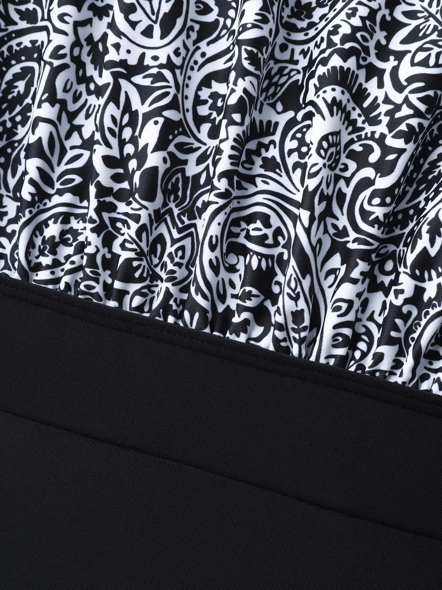 Paisley Print Ruched One-Piece Swimsuit sold by Bloomchic product image thumbnail 5