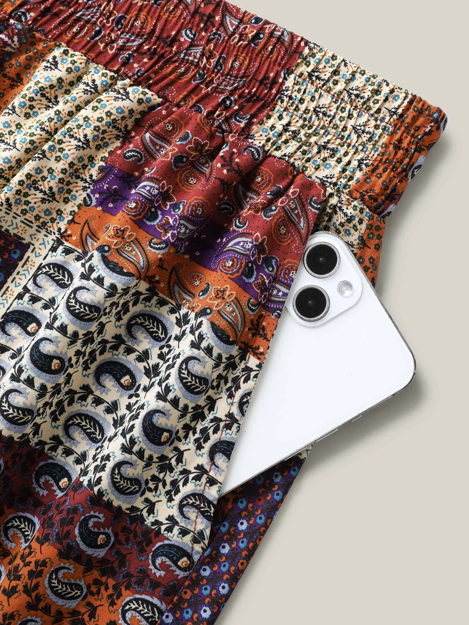 Collage Floral Print Wide-Leg Pants sold by Bloomchic product image thumbnail 5