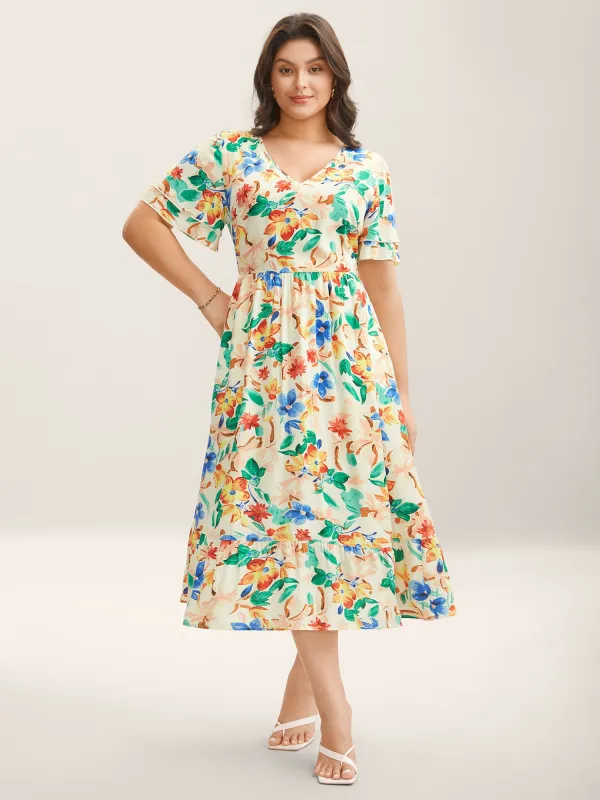 Sunkissed Florals Pockets Midi Dress sold by Bloomchic