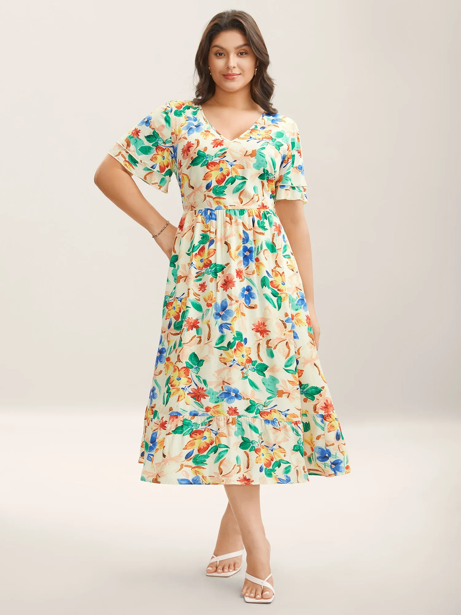 Sunkissed Florals Pockets Midi Dress sold by Bloomchic