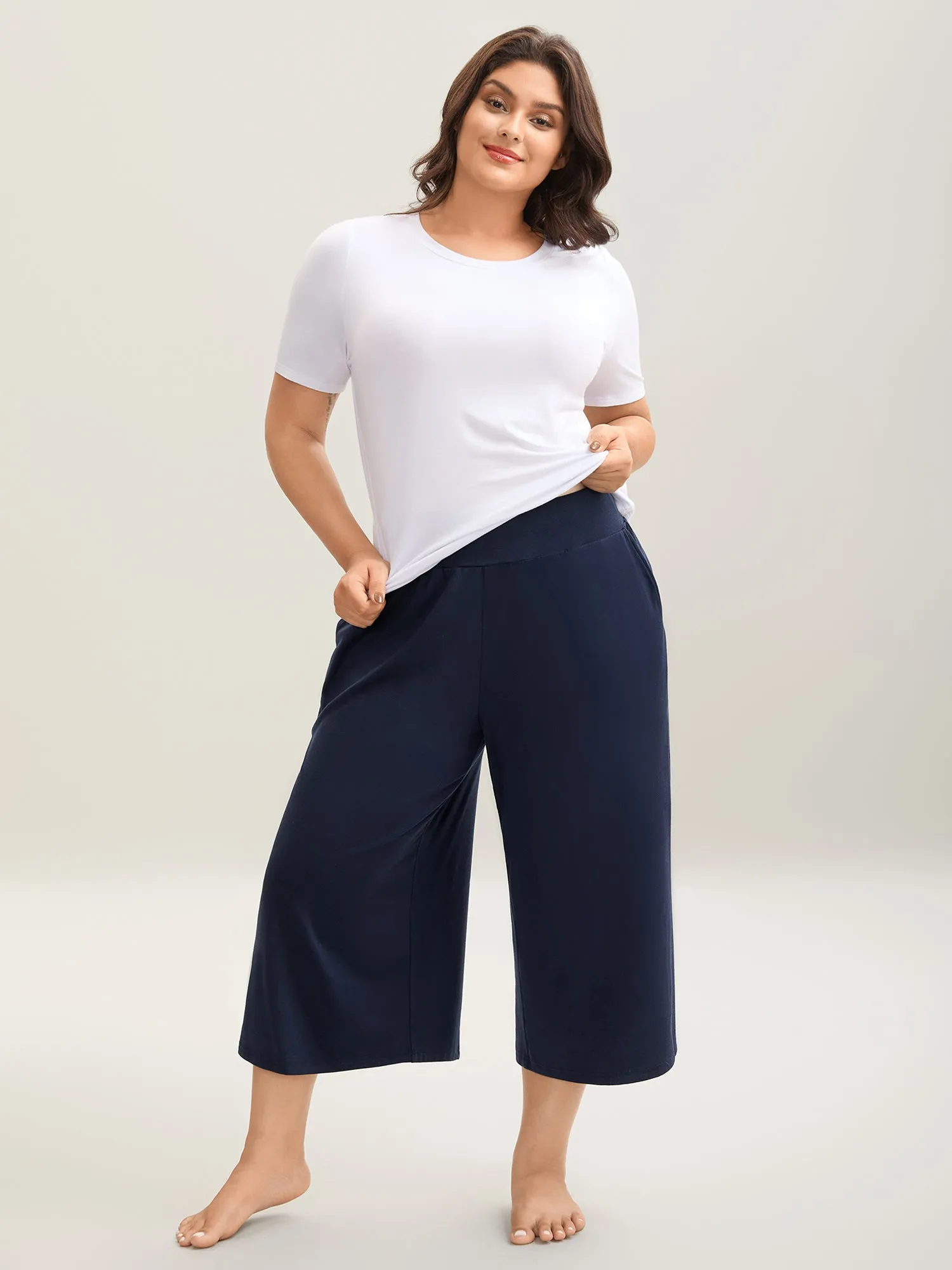 Wide Waistband Pockets Loungewear Bottoms sold by Bloomchic product image thumbnail 4