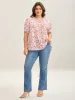 Pretty Polka Dots Shirred Sleeve Shirt sold by Bloomchic