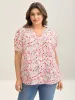 Pretty Polka Dots Shirred Sleeve Shirt sold by Bloomchic