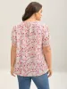 Pretty Polka Dots Shirred Sleeve Shirt sold by Bloomchic