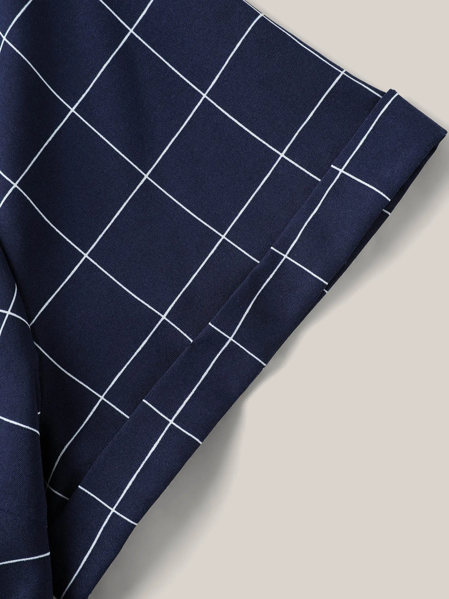 Checkered Print Neck Tie Blouse sold by Bloomchic product image thumbnail 5