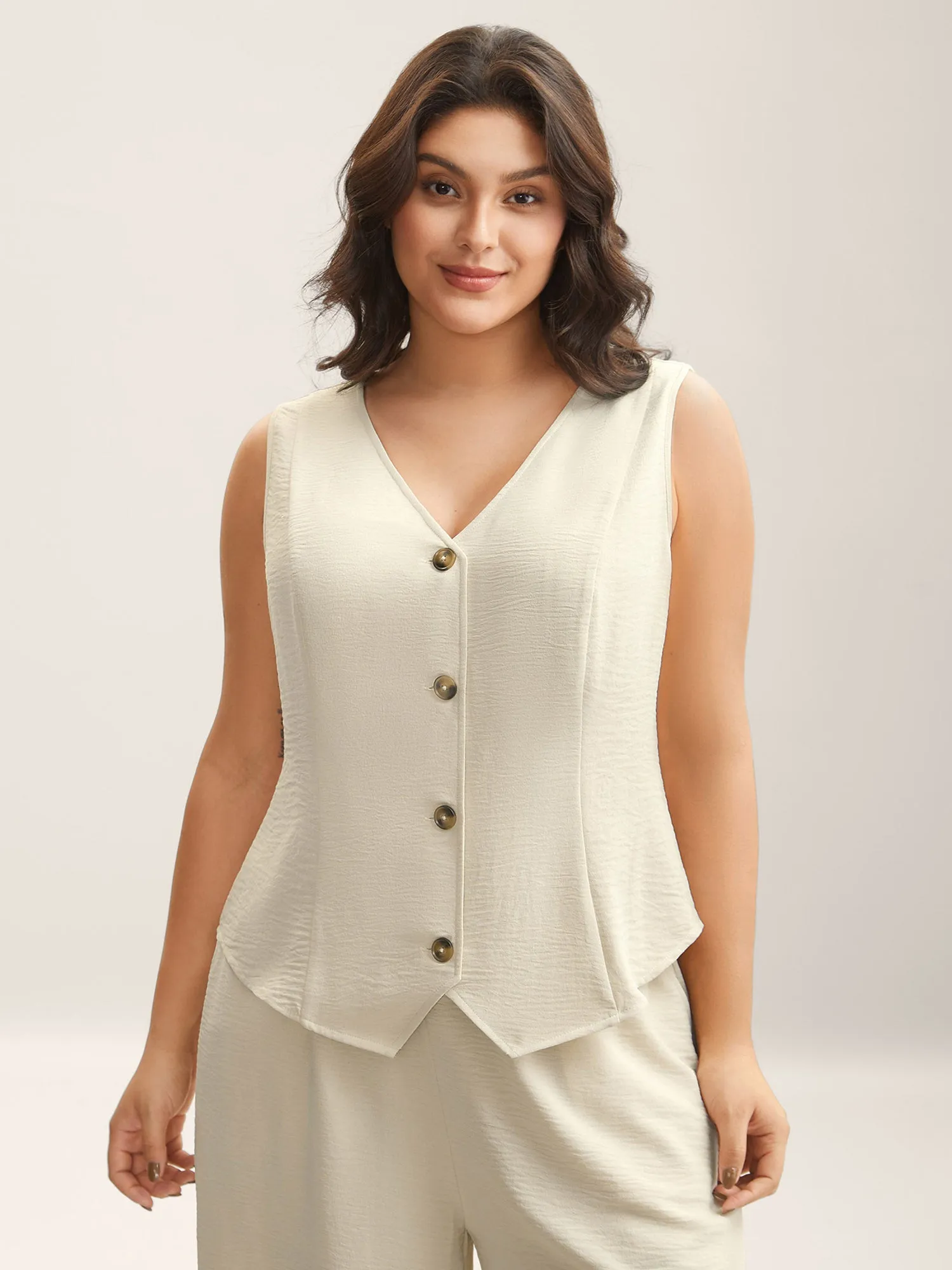 Textured Stretchy Button Detail Co-Ord Set sold by Bloomchic product image thumbnail 2