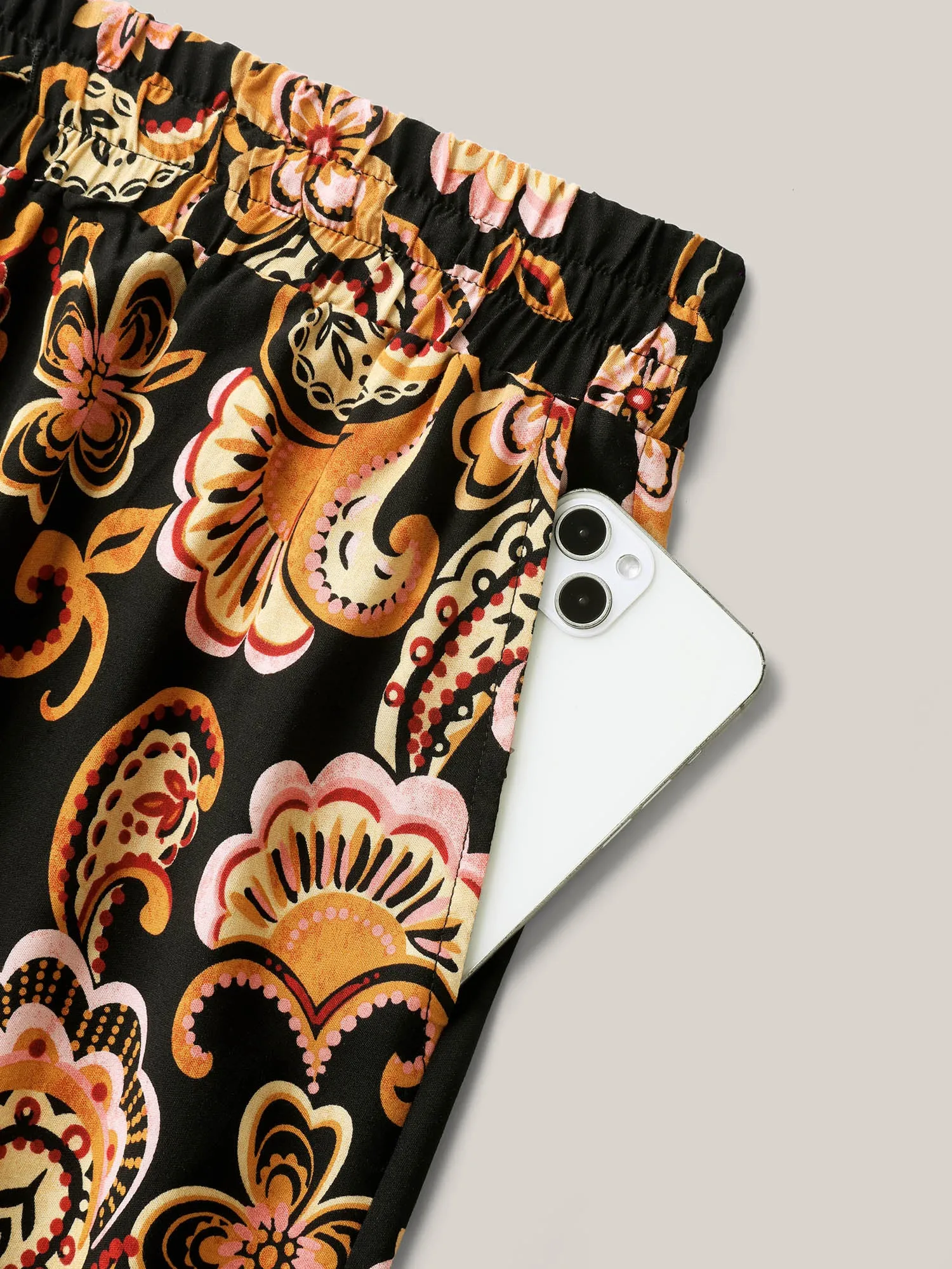 Paisley Print Drawstring Flowy Pants sold by Bloomchic product image thumbnail 5