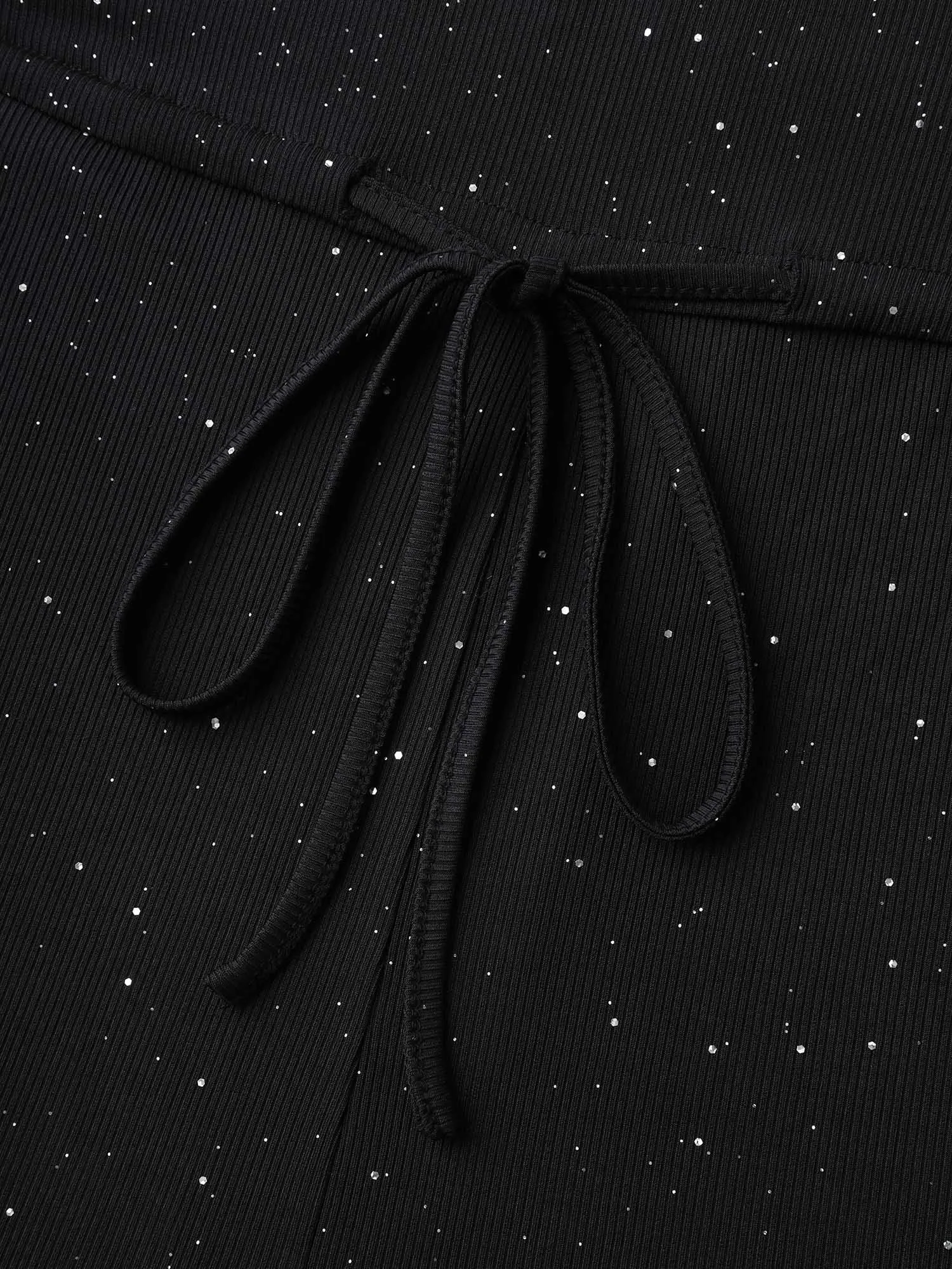 Sequins Waist-Tie Wide-Leg Jumpsuit sold by Bloomchic product image thumbnail 5