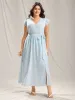 Floral Print Slit Belted Maxi Dress sold by Bloomchic