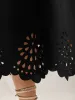 Scalloped Laser Cut Pockets Maxi Dress sold by Bloomchic