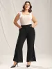 Scalloped Laser Cut Bootcut Pants sold by Bloomchic