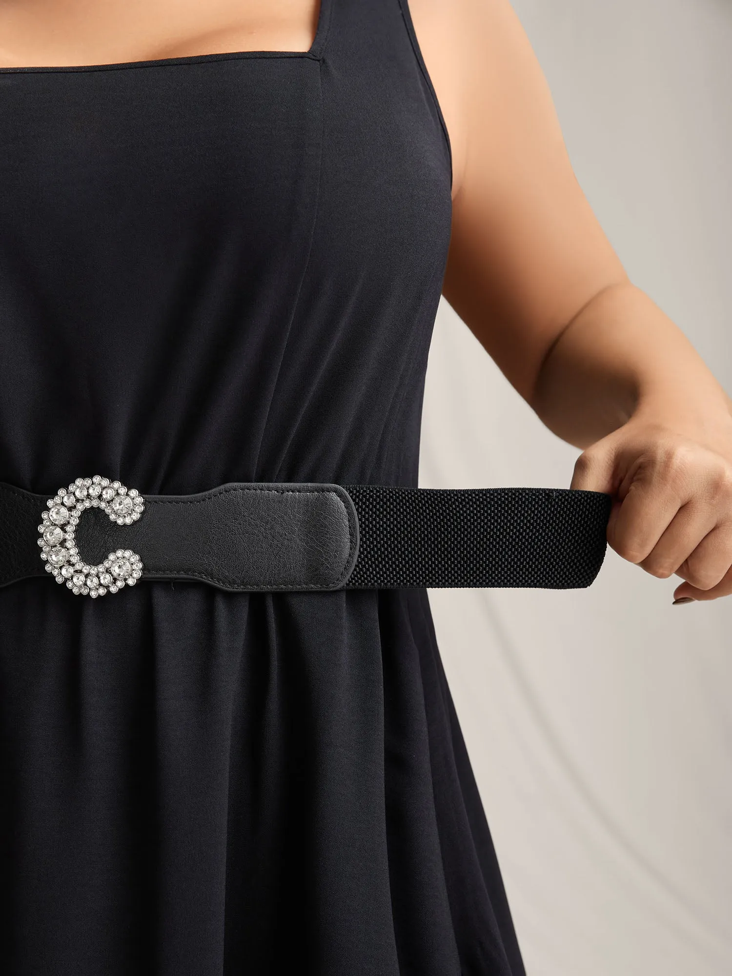 Zirconium Detail Stretchy Elegant Belt sold by Bloomchic product image thumbnail 3