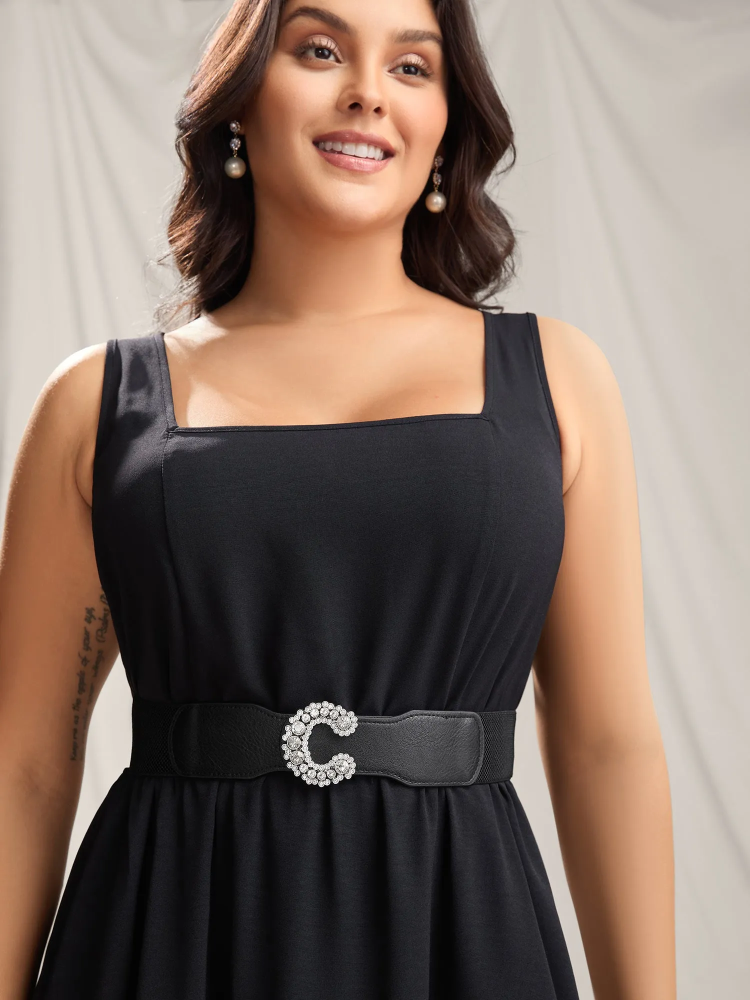 Zirconium Detail Stretchy Elegant Belt sold by Bloomchic product image thumbnail 2