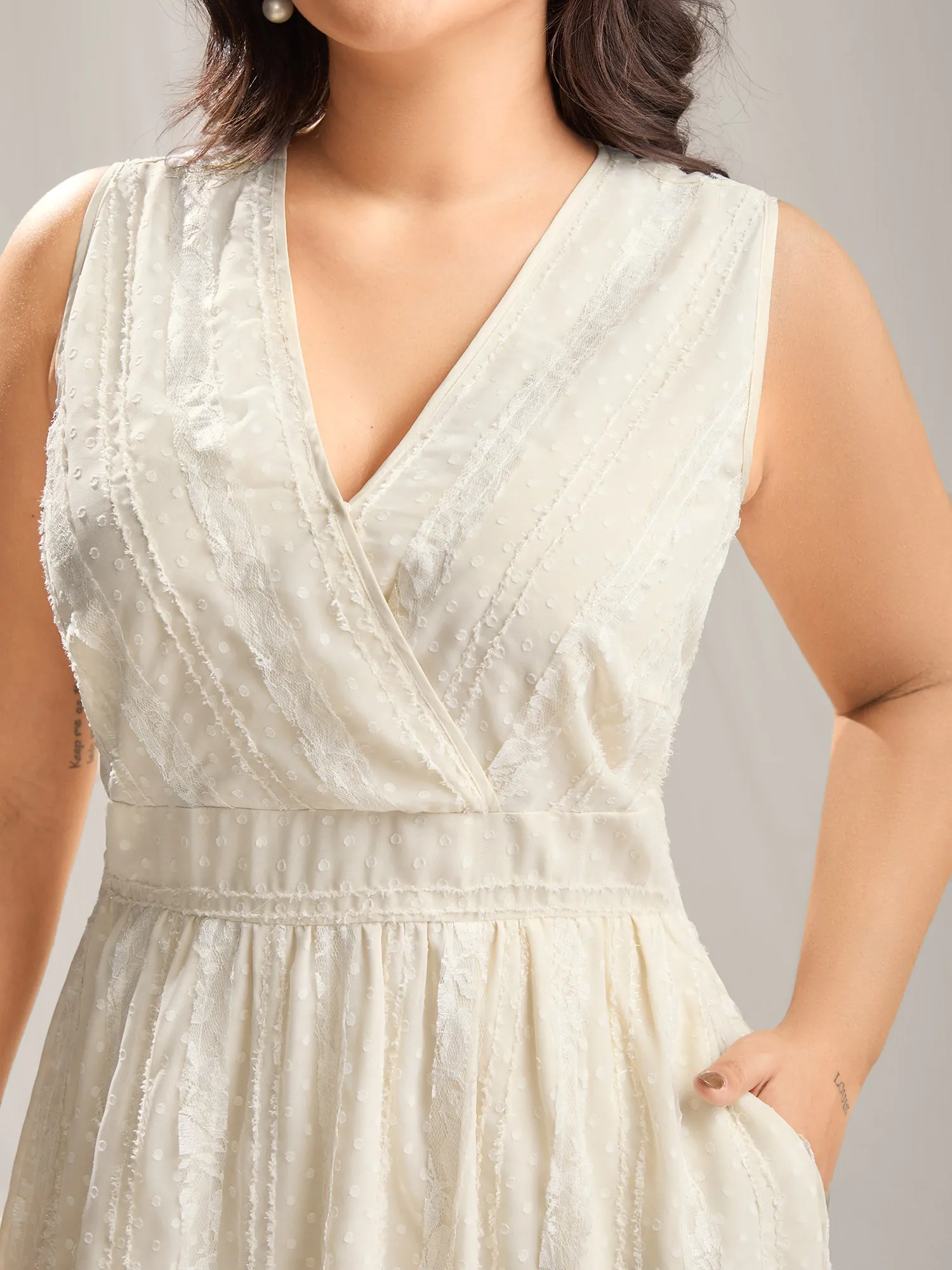 Woven Textured Surplice Neck Maxi Dress sold by Bloomchic product image thumbnail 2